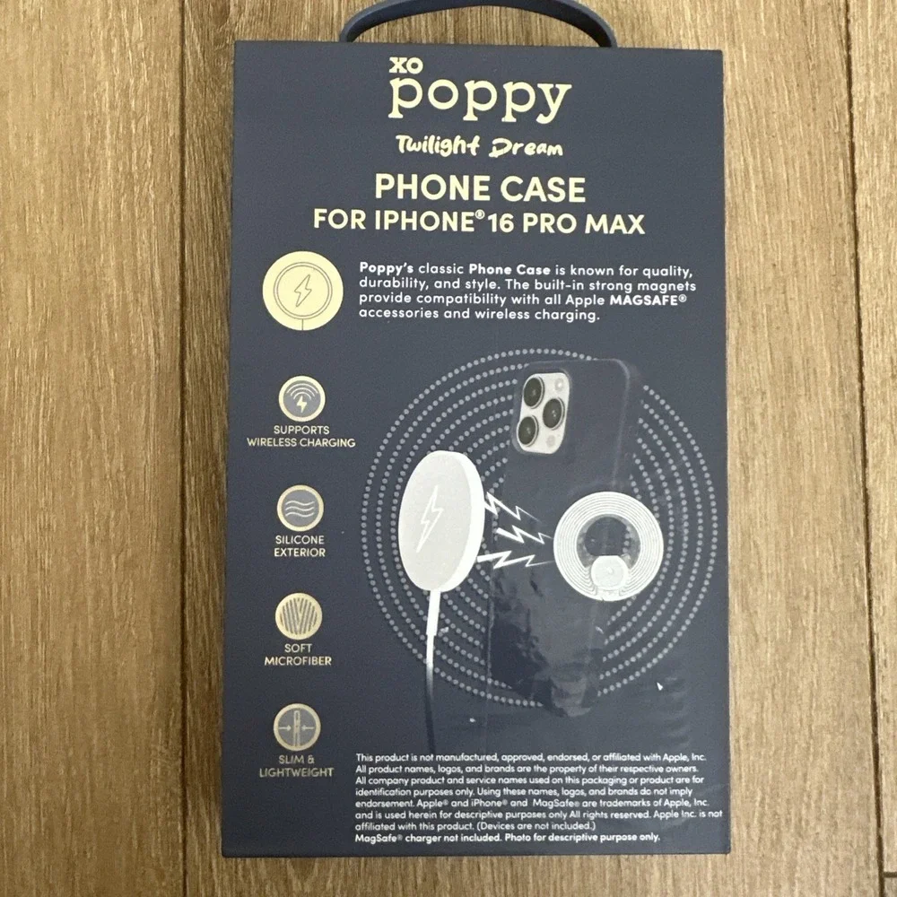 XO Poppy Twilight Dream iPhone 16 Pro‎ Max Case MagSafe Compatible Blue NIB